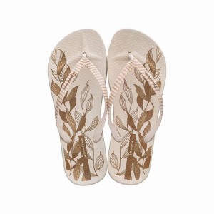 Beige Ipanema Anatomic Nature IV Women's Flip Flops | GB1207564