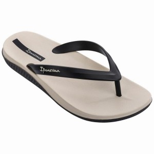 Beige / Black Ipanema Ana Lapa Men's Flip Flops | NB0327589