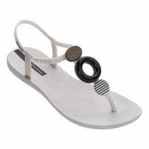 Beige / Black Ipanema Class Modern Women's Sandals | ER3872015