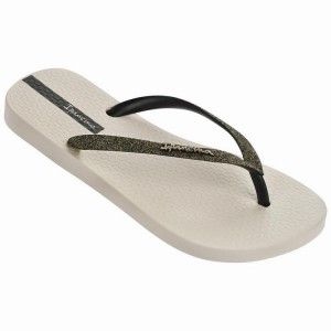 Beige / Black Ipanema Lolita III Women's Flip Flops | RD9684570