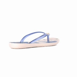 Beige / Blue Ipanema Wave Natural Women's Flip Flops | XN2718963