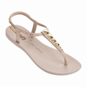 Beige / Gold Ipanema Premium Lenny Rocker Women's Sandals | KR6710489