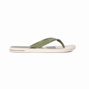 Beige / Green Ipanema 10 Palm Men's Flip Flops | EV4850631