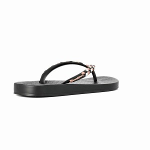 Black Ipanema Ana Lovely X Women's Flip Flops | AF5389072