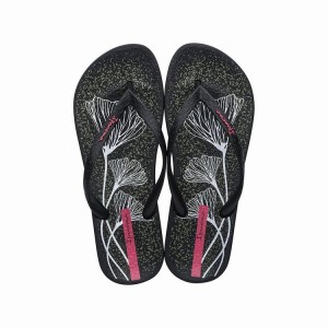 Black Ipanema Anatomic Temas XI Women's Flip Flops | AM6184359