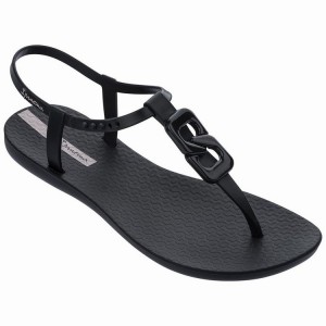 Black Ipanema Class Chic Women's Sandals | YK0135248