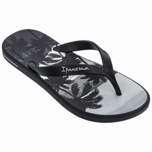 Black Ipanema Posto 10 Temas Men's Flip Flops | QA2840391