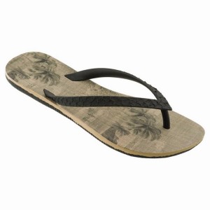 Black / Beige Ipanema RJ Men's Flip Flops | RH8316092