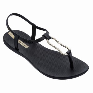 Black / Gold Ipanema Class Mood Women's Sandals | NS6328074