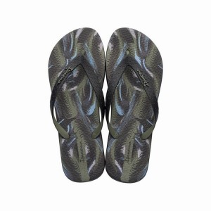 Black / Green Ipanema Parati II Men's Flip Flops | MF3082971