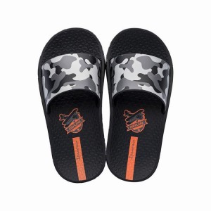 Black / Grey Ipanema Slippy Kids' Sandals | RS7693821