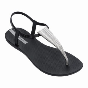 Black / Silver Ipanema Class Kids' Sandals | KF9630275