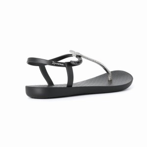 Black / Silver Ipanema Ribba Women's Sandals | IZ7406328