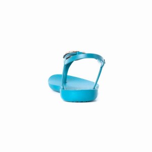 Blue / Gold Ipanema Leaf Women's Sandals | ME9754306