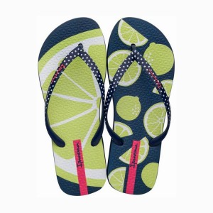 Blue / Green Ipanema Frutas Women's Flip Flops | VT2179465