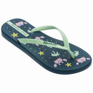 Blue / Green Ipanema Mr. Wonderful II Women's Flip Flops | OY3052748