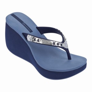 Blue / Silver Ipanema Lipstick Chains Women's Flip Flops | CS0142379