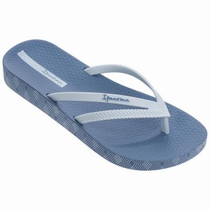 Blue / White Ipanema Bossa Soft IV Women's Flip Flops | NG2873450