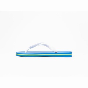 Blue / White Ipanema Brasil Classic II Ad Men's Flip Flops | PV1408659