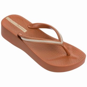 Brown Ipanema Mesh Plat II Women's Flip Flops | DX8603724