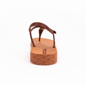 Brown Ipanema Plush Weave Women's Sandals | EX3548296