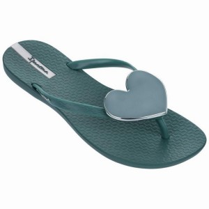 Green Ipanema Maxi Fashion II Women's Flip Flops | AN8063217