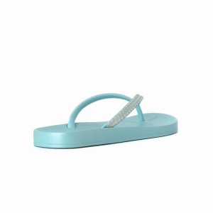 Green / Gold Ipanema Ana Metallic IV Women's Flip Flops | HU7128693