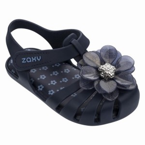 Navy Ipanema Zaxy Flower II Baby Sandals | QO8046712