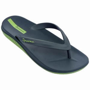 Navy / Green Ipanema Ana Lapa Men's Flip Flops | ES8276510