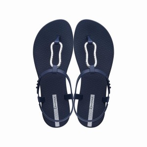 Navy / Silver Ipanema Class Mood Women's Sandals | OV1302694