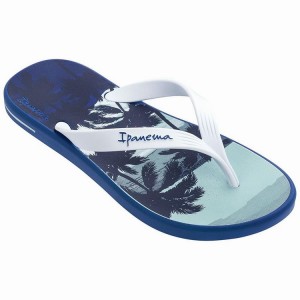 Navy / White Ipanema Posto 10 Temas Men's Flip Flops | NC9045713