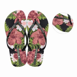 Pink / Black Ipanema I Love Sun Women's Flip Flops | OR8942735