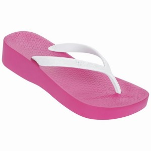 Pink / White Ipanema Brasil Tropical Plat Women's Flip Flops | DF8329745