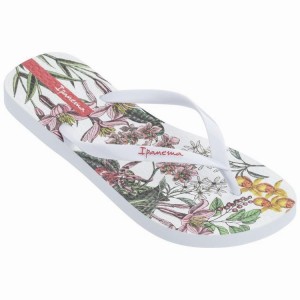 White Ipanema Botanicals Women's Flip Flops | JO3942180