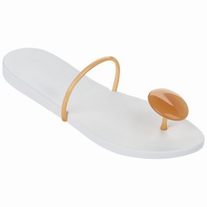 White / Orange Ipanema Philippe Starck Thing U Women's Flip Flops | IB4276185