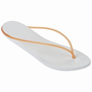 White / Orange Ipanema Philippe Starck Thing M Women's Flip Flops | WI9561037