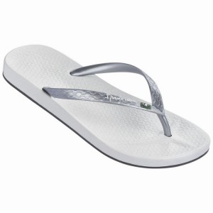 White / Silver Ipanema Anatomic Brilliant III Women's Flip Flops | SK9625071