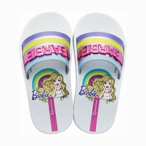 White / Silver Ipanema Barbie Kids' Slides | XI7381952