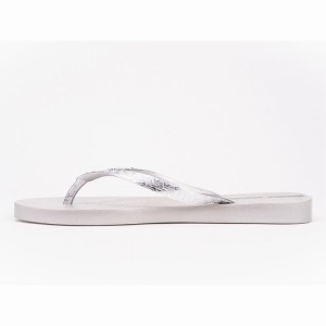 White / Silver Ipanema Glam Women's Flip Flops | ST2186750