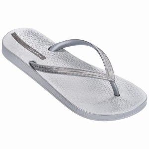 White / Silver Ipanema Mesh IV Women's Flip Flops | PX7193568