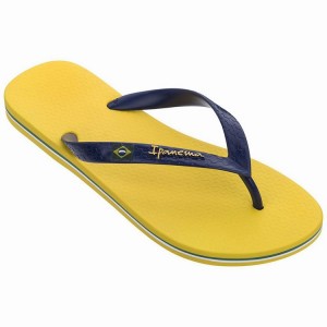 Yellow / Blue Ipanema Brasil Classic II Ad Men's Flip Flops | RP7928056