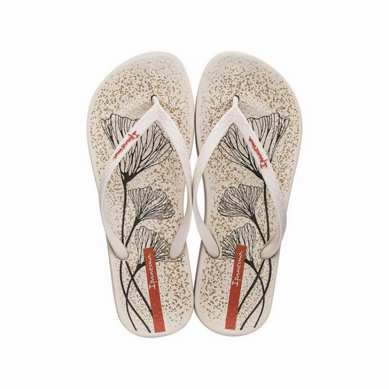 Beige Ipanema Anatomic Temas XI Women's Flip Flops | AM6859430