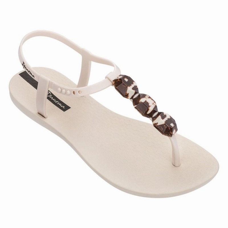 Beige Ipanema Charm VII Marble Women\'s Sandals | TY7856142