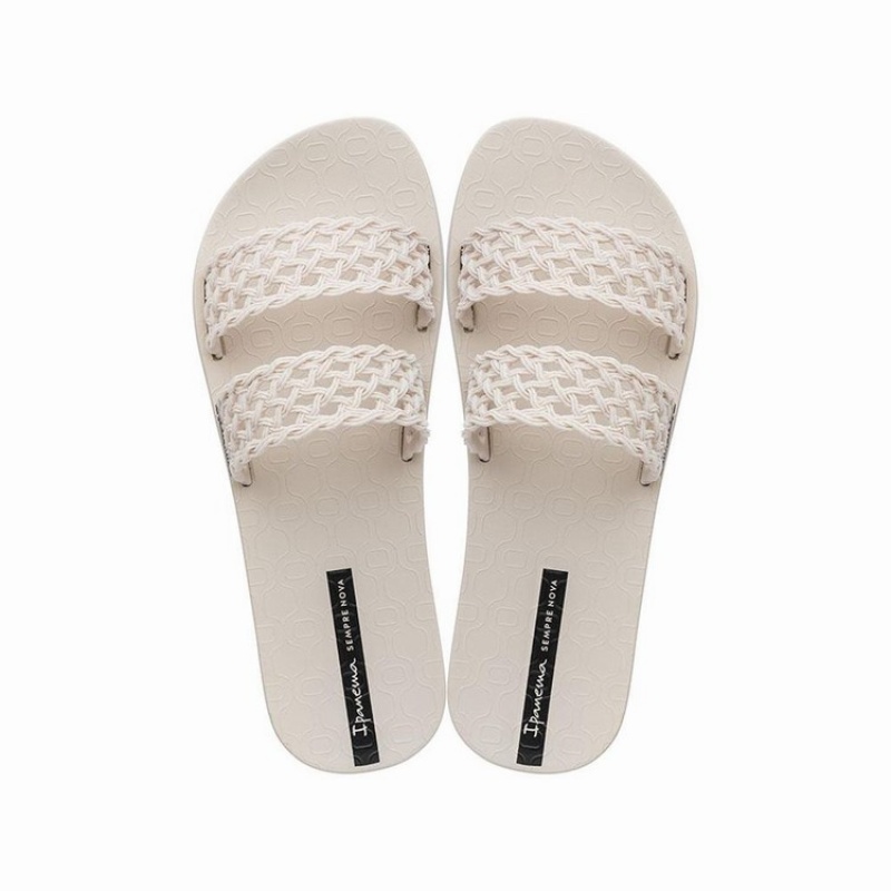 Beige Ipanema Renda Women's Slides | FH3576149