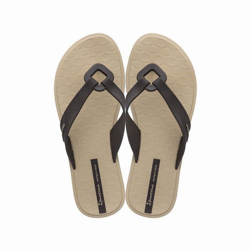 Beige / Black Ipanema Nexo Women\'s Flip Flops | PS6148973