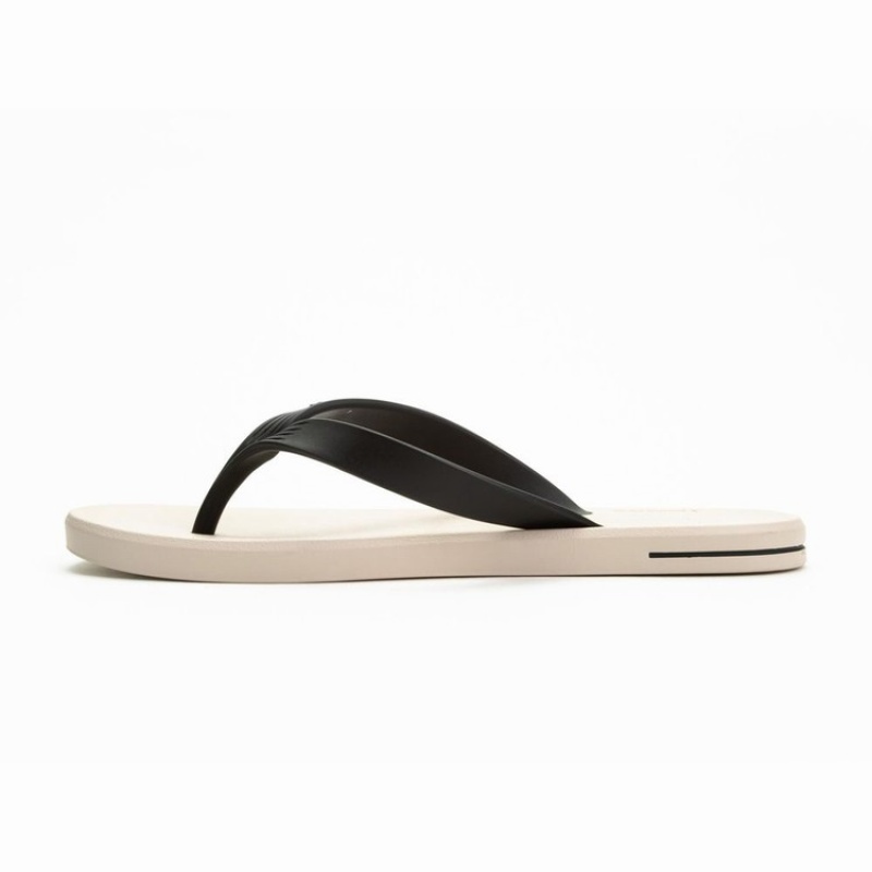 Beige / Black Ipanema Posto 10 Men's Flip Flops | YX3759281