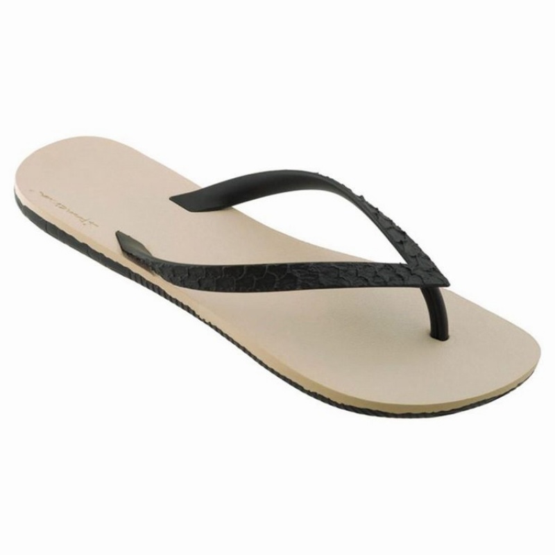 Beige / Black Ipanema RJ Men\'s Flip Flops | HC3697528