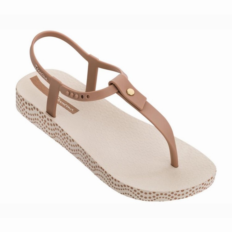 Beige / Brown Ipanema Plush Dots Women's Sandals | PF1893502