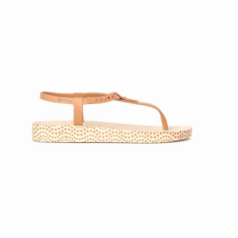 Beige / Brown Ipanema Plush Dots Women's Sandals | PF1893502