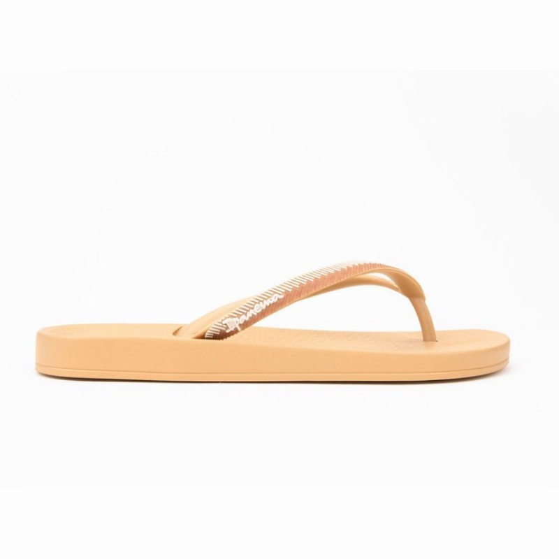 Beige / Brown / White Ipanema Ana Lovely IX Women's Flip Flops | JZ9215847